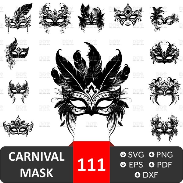 Mask Svg,Carnival Mask Svg, Vector File,Mardi Gras svg,Carnival Mask svg Bundle,Mask Silhouette,Svg Files For Cricut,Digital Download