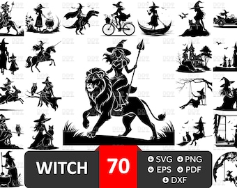 Witch SVG Bundle: Mystical Cut Files for Cricut (Digital Download)