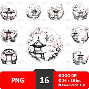 Japanischer Garten Png, Japanischer Png, Clip Art Japanisch, Clipart Japan, Asiatisch Clipart, kommerzielle Nutzung, hohe Qualität, bedruckbar transparent