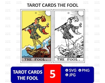 Rider Waite Smith Tarot Png Svg Jpg, The Fool High Resolution File , Digital Download