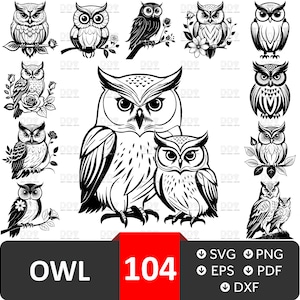 Eule geschnitten Datei, Eule Clipart, Eule Vektor, Niedliche Eule geschnitten, Eule Laser geschnitten, Eule Laser geschnitten, Eule für Cricut, digitaler Download