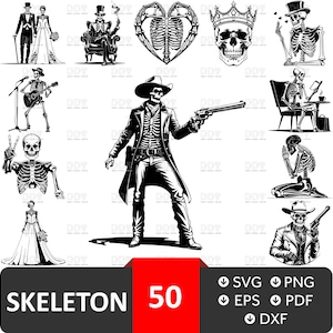 Skeleton svg, Skeleton svg bundle, vector file, Skull svg, Skeleton clipart, Skeleton cut files, Skeleton cricut, Skull png,Digital download