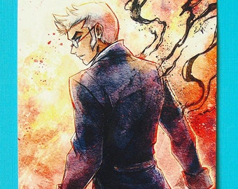 No Mercy Percy Watercolor Art print