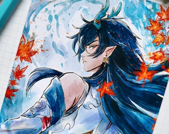 Imbibitor Lunae Watercolor Print