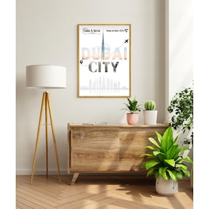 Personalized Honeymoon Poster – Honeymoon Poster – Wedding Souvenir Card – Digital File to Print