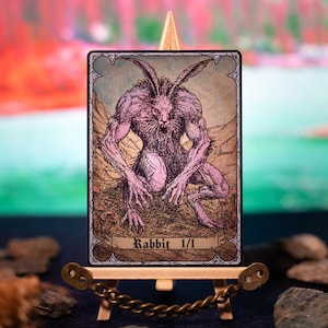 Kaninchen 1/1, weiße Kreatur, MTG-Folienmarker