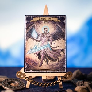 Ange 4/4 Volant, créature blanche, jeton aluminium MTG