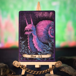 Slug 1/1, zwart wezen, folie token MTG