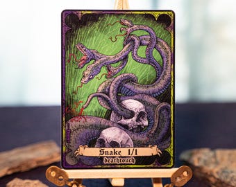 蛇トークン MTG (黒 1/1 接死) - Etsy 日本