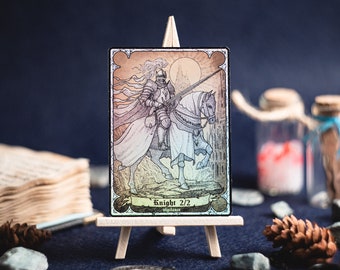 Knight 2/2 vigilance, white creature, token foil MTG