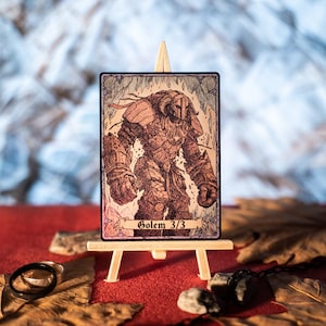 ゴーレム 3/3、無色クリーチャー・アーティファクト、フォイルトークン MTG