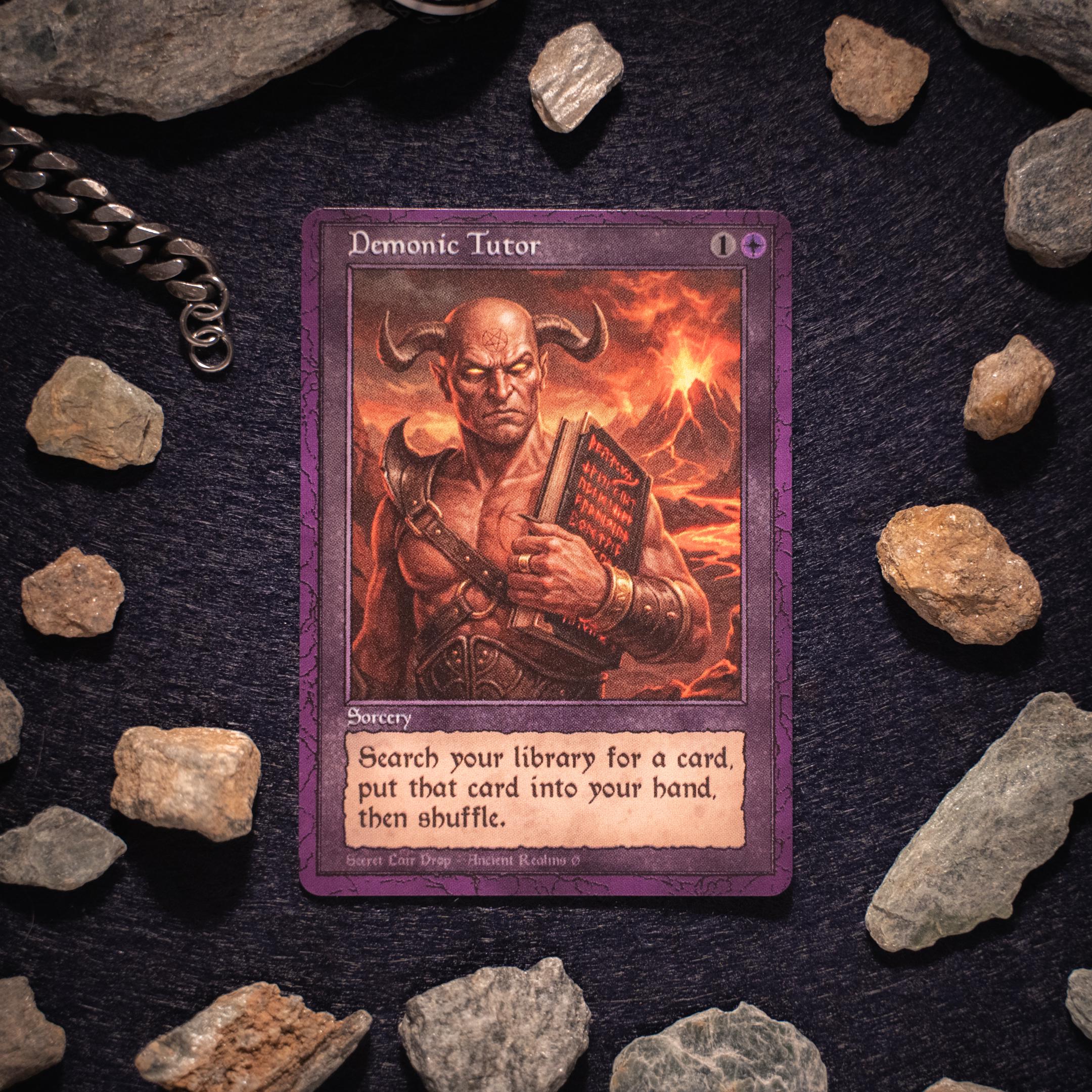 mtg red tutor cards Magic: The Gathering MTG Demonic Tutor [Alpha Edition] Graded CGC 5.5 –  Digital Heroes main image 1