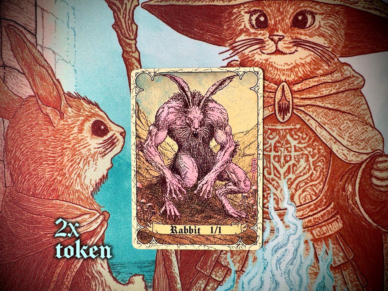 Rabbit 1/1, White Creature, 2x MTG Plastic Token - Etsy