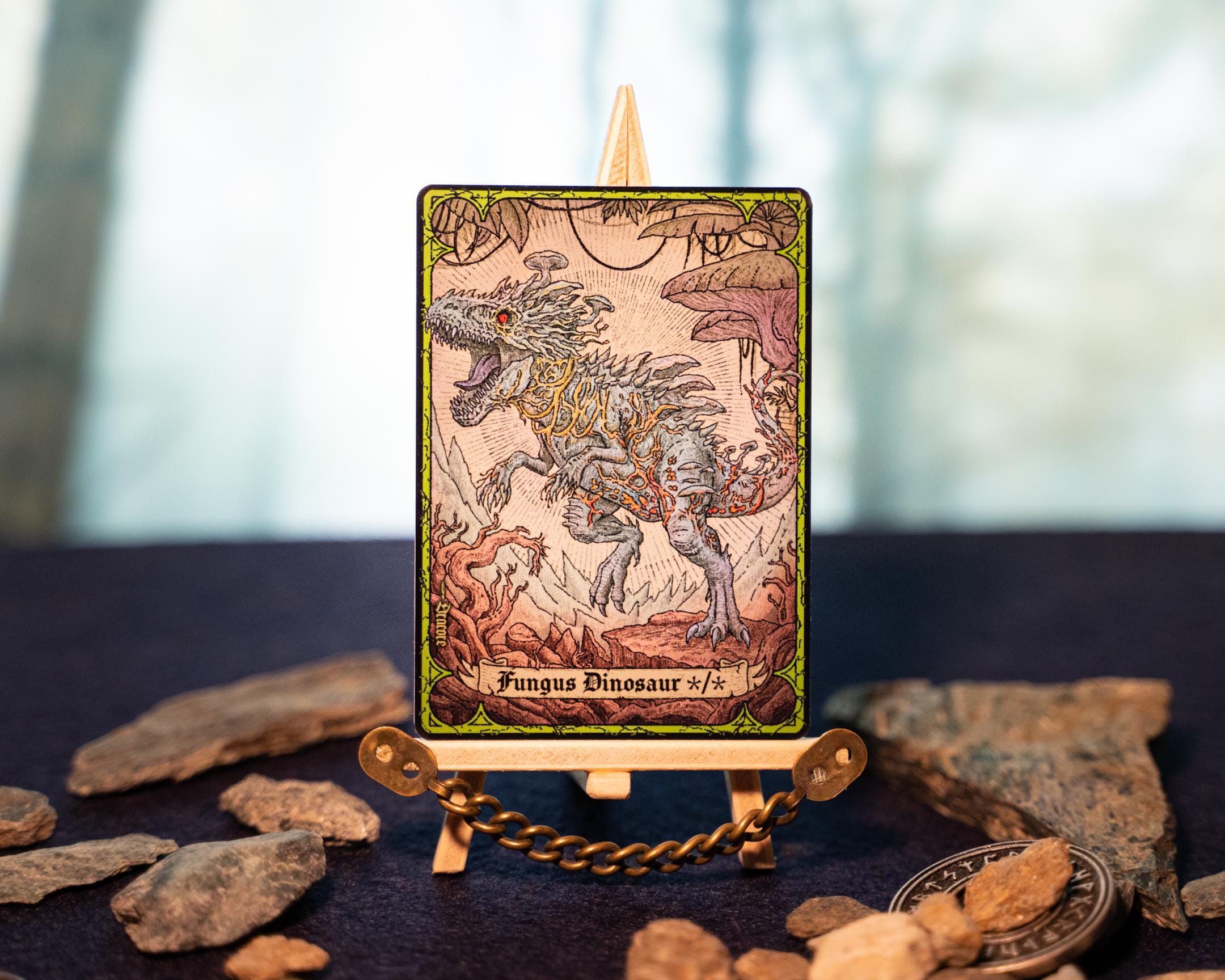 Fungus Dinosaur */* , Green Creature, MTG Foil Token - the Skullspore Nexus  - Etsy Australia