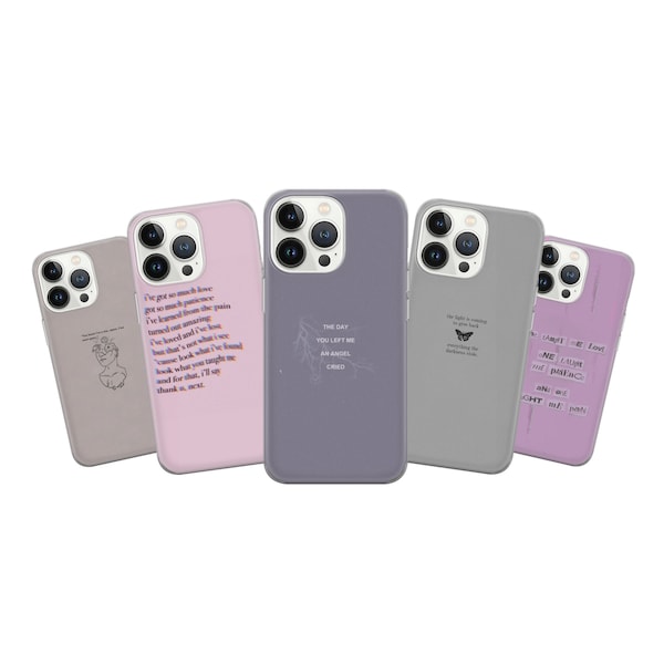 Ariana lyrics Grande Phone Case Cover Fit For iPhone 15 14 13 12 11 Pro Max Xr 7 8 Plus, Samsung S24 S23 S22 FE A15 A54 Note 20 Pixel 8A 7