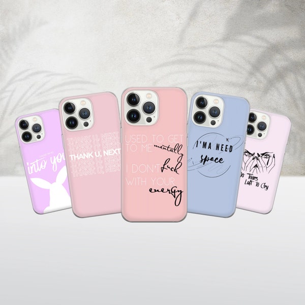 Ariana lyrics Grande Phone Case Cover Fit For iPhone 15 14 13 12 11 Pro Max Xr 7 8 Plus, Samsung S24 S23 S22 FE A15 A54 Note 20 Pixel 8A 7