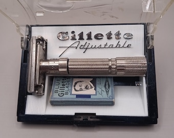 1960 Gillette FATBOY Adjustable Vintage Safety Razor Date Code F3