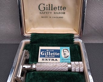 1966 Gillette ARISTOCRAT 22K Gold Slim Adjustable Vintage 1966 Gillette ARISTOCRAT 22K Gold Slim Adjustable Vintage