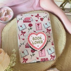 Book Lover Enamel  E-Reader Holder | Ergonomic Grip for Kindle, Tablet, Smartphone