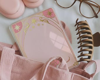 Inserto in lamina d'oro per e-reader Kindle e Kobo / Custodia trasparente decorativa / Accessorio per amanti dei libri