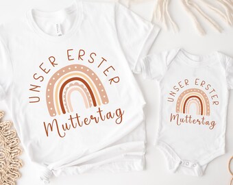 Unser erster Muttertag Partnerlook Outfit, Muttertagsgeschenk, Muttertag, Matching Outfit, Mama und Mini, first time mom gift, new mom gift