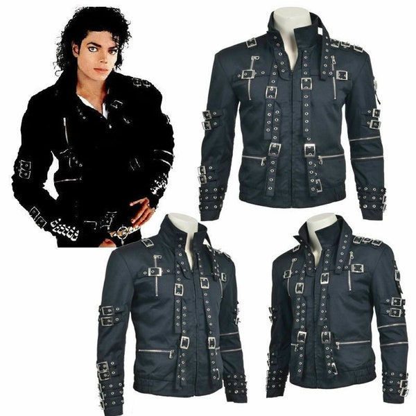 King Singer Michael Jackson Concierto "Bad" Chaqueta de disfraz de cosplay