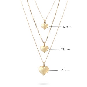 14K Solid Gold Cremation Urn Heart Necklace, Gold Urn Heart Necklace, Heart Ashes Necklace, Gold Ashes Necklace, Custom Urn Jewelry image 3