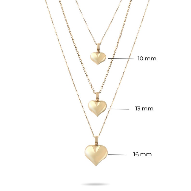 14K Solid Gold Cremation Urn Heart Necklace, Gold Urn Heart Necklace, Heart Ashes Necklace, Gold Ashes Necklace, Custom Urn Jewelry image 3