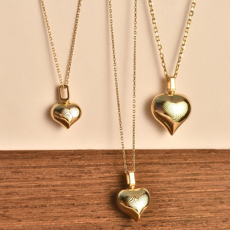 14K Solid Gold Cremation Urn Heart Necklace, Gold Urn Heart Necklace, Heart Ashes Necklace, Gold Ashes Necklace, Custom Urn Jewelry image 10