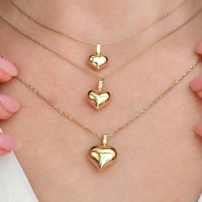 14K Solid Gold Cremation Urn Heart Necklace, Gold Urn Heart Necklace, Heart Ashes Necklace, Gold Ashes Necklace, Custom Urn Jewelry image 5