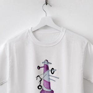 ファンツリーTシャツ - オーガニックTシャツ、手描きグラフィック、単色、ユニセックス
