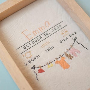 Baby Announcement Sign Girl | Newborn Announcement Gift | Baby Announcement Sign with Birth Stats | Birth Announcement Sign