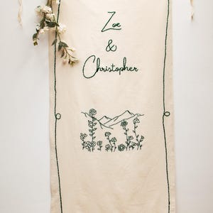 Stoff-Hochzeitsschild