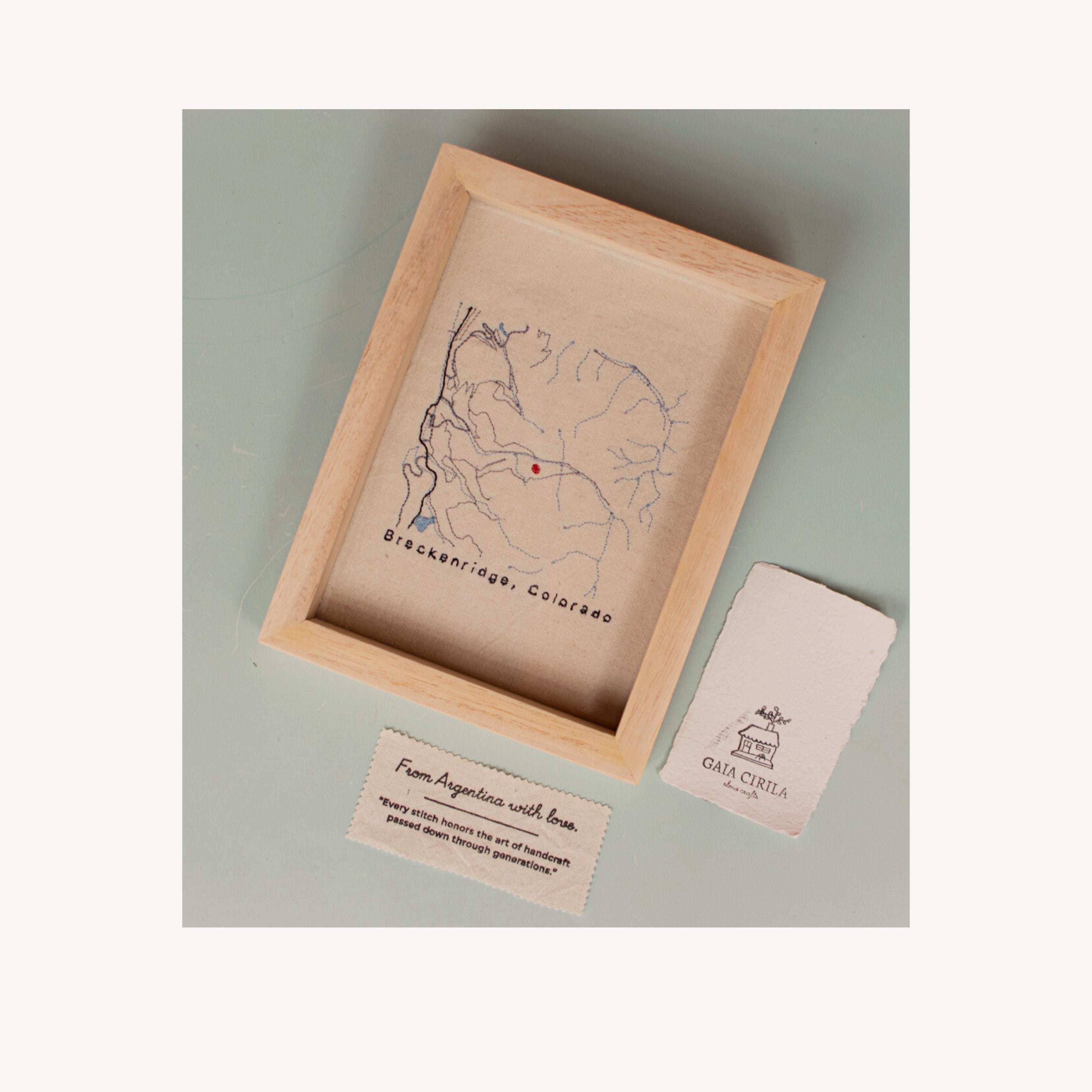 Custom City Map Embroidered Framed - Etsy Australia