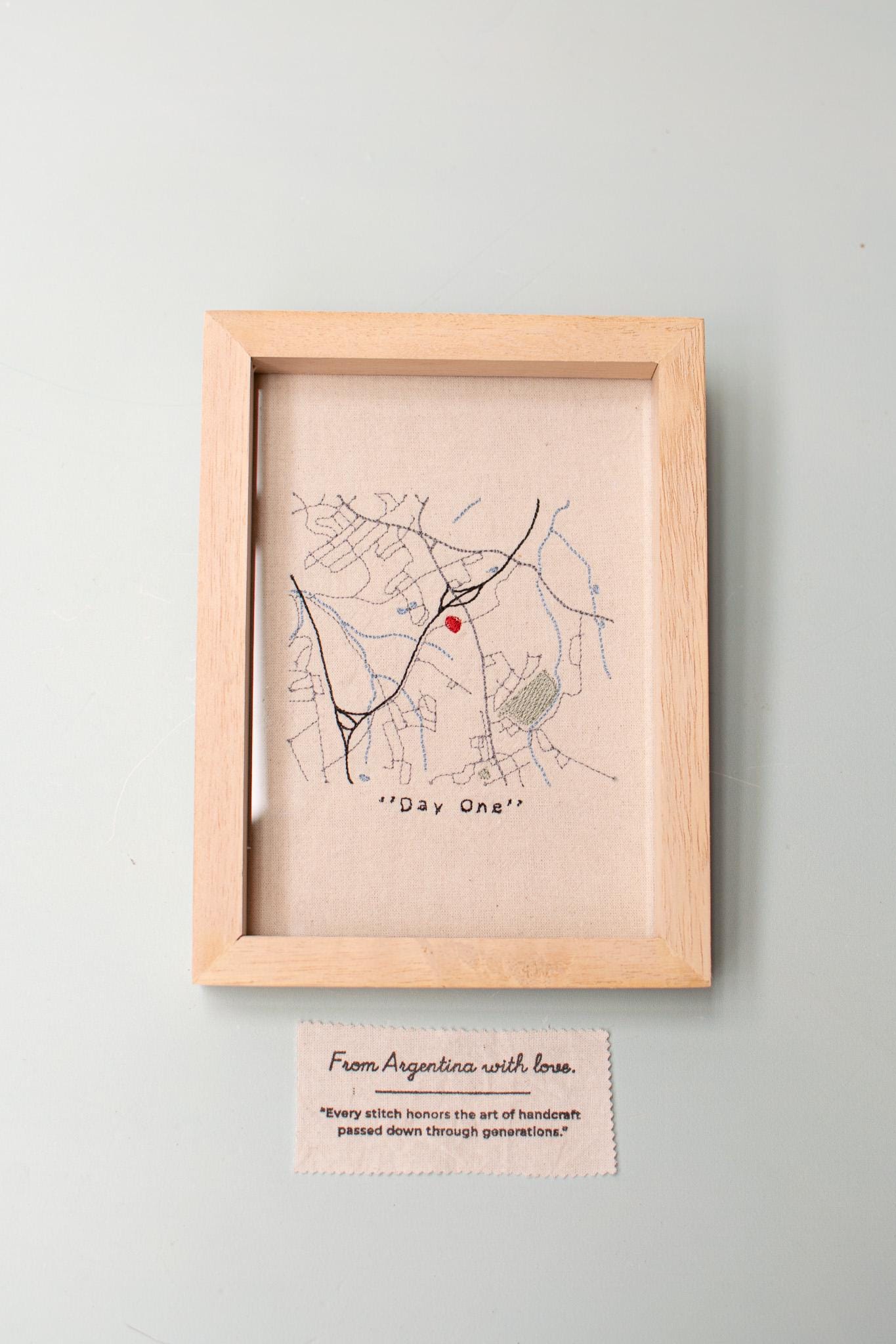 Custom City Map Embroidered Framed - Etsy Australia