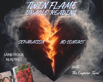 Twin Flame No contact / Separation Oracle Reading. a Quick reading to give you insight on what your person is feeling within 24 Hours