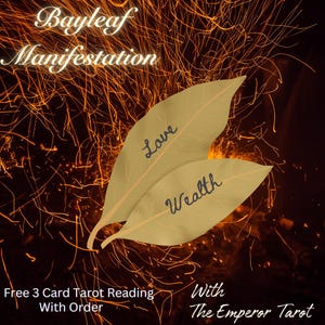 Bayleaf Manifestation, benutzerdefinierter Wunschzauber Manifestieren Sie Ihre Wünsche gegenüber dem Universum. FREE Drei-Karten-Tarot-Lesung