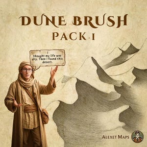 Wonderdraft Dune Assets: Desert Map Brushes - Commercial Use Included - Fantasy RPG Cartography Pack for D&D, Pathfinder and World Building