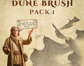 Wonderdraft Dune Assets: Desert Map Brushes - Commercial Use Included - Fantasy RPG Cartography Pack for D&D, Pathfinder and World Building