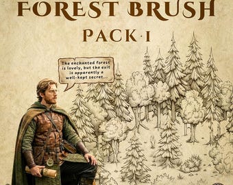 Wonderdraft Forest Assets: Vintage Style Tree Brushes - Commercial Use Included - Fantasy RPG Cartography D&D Pathfinder