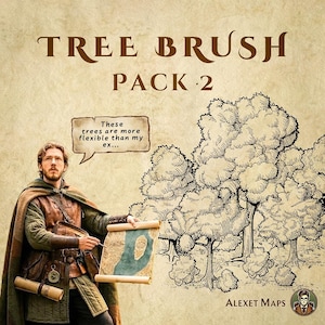 Wonderdraft Forest Constructor: modulaire boomelementen en penselen - inclusief commercieel gebruik - fantasy-rpg-cartografie D&D Pathfinder