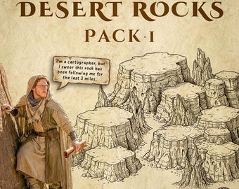 Wonderdraft Landscape Brushes: Mesas and Jagged Crags - Commercial Use Included - Fantasy RPG Cartography Assets D&D Pathfinder