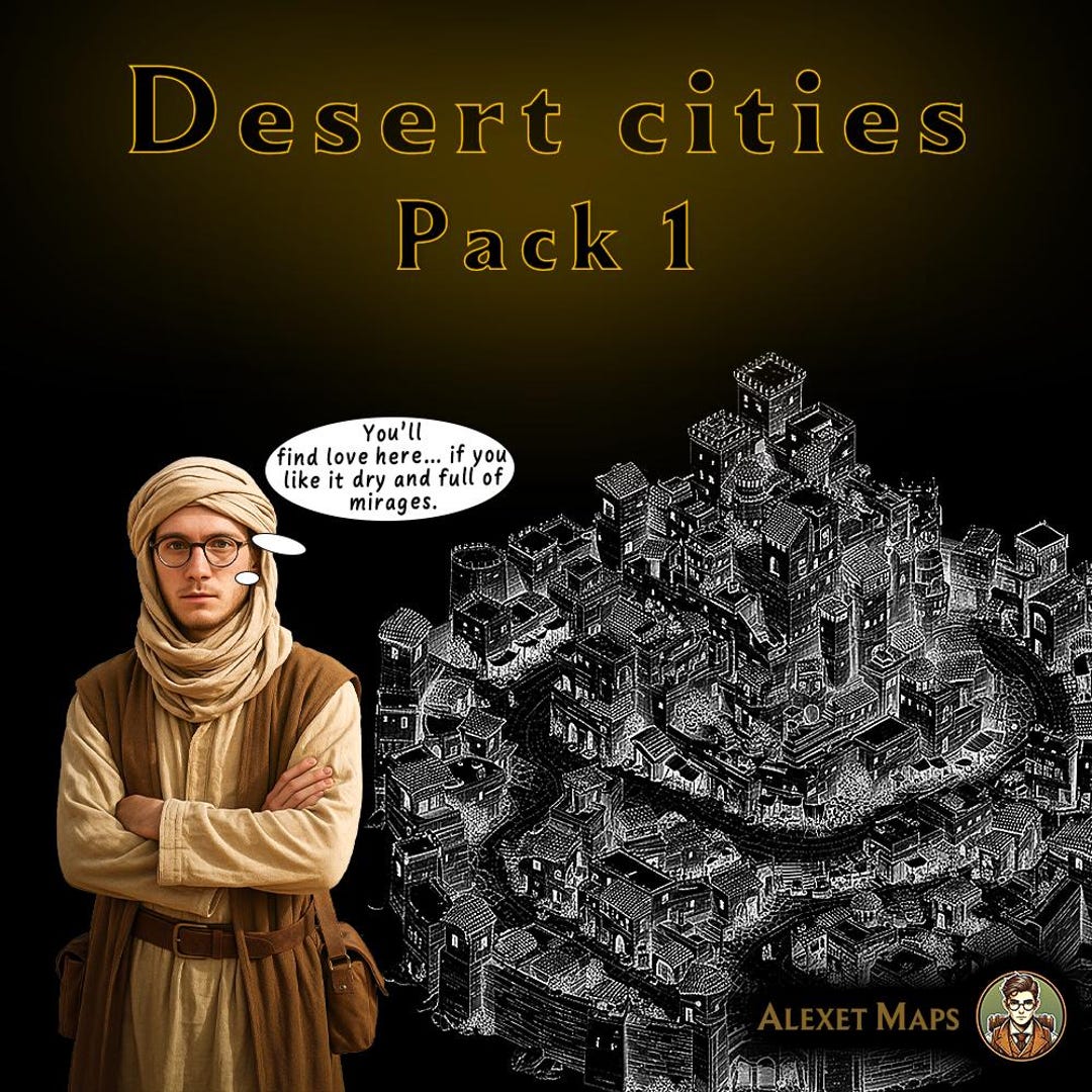 Wonderdraft City Symbols: Desert Cities Pack (24 Assets) - Vintage ...