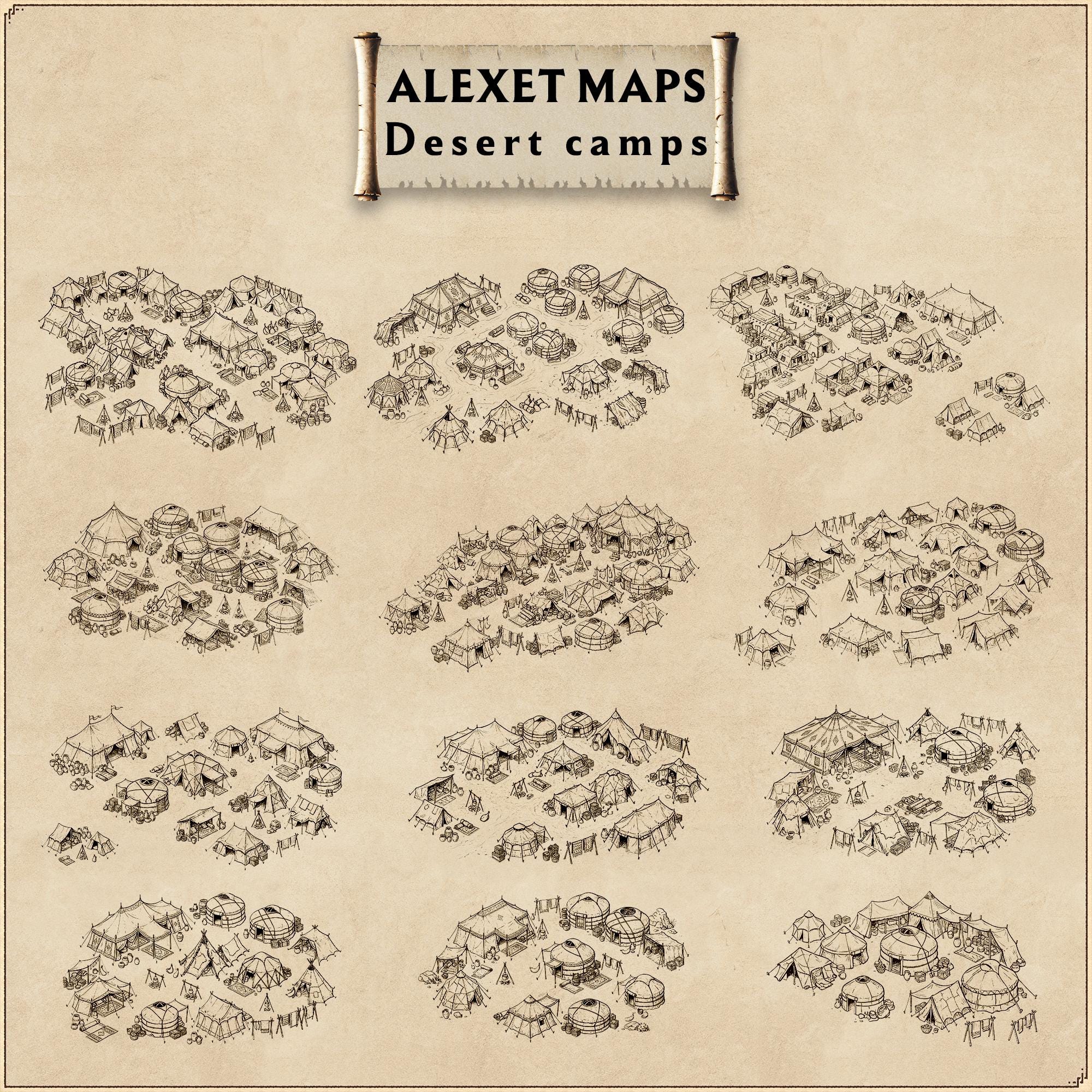 Wonderdraft Desert Camp Assets: Nomad Tents and Bandit Outposts ...