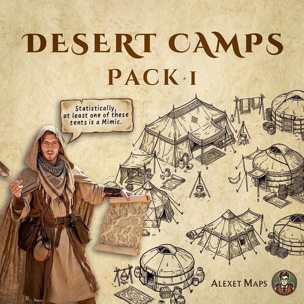 Wonderdraft Desert Camp Assets: Nomad Tents and Bandit Outposts ...