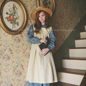 Ladies Anne&#39;s Dress and Pinafore Set in Cotton or Polycotton Fabrics