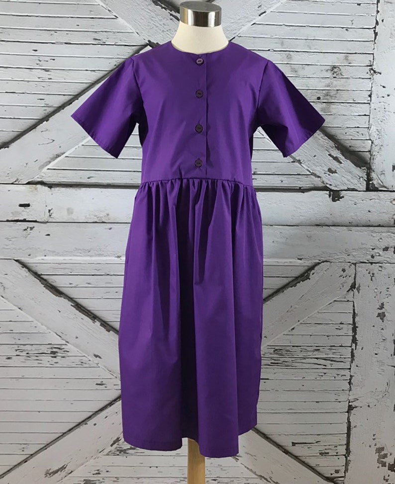 red amish dress