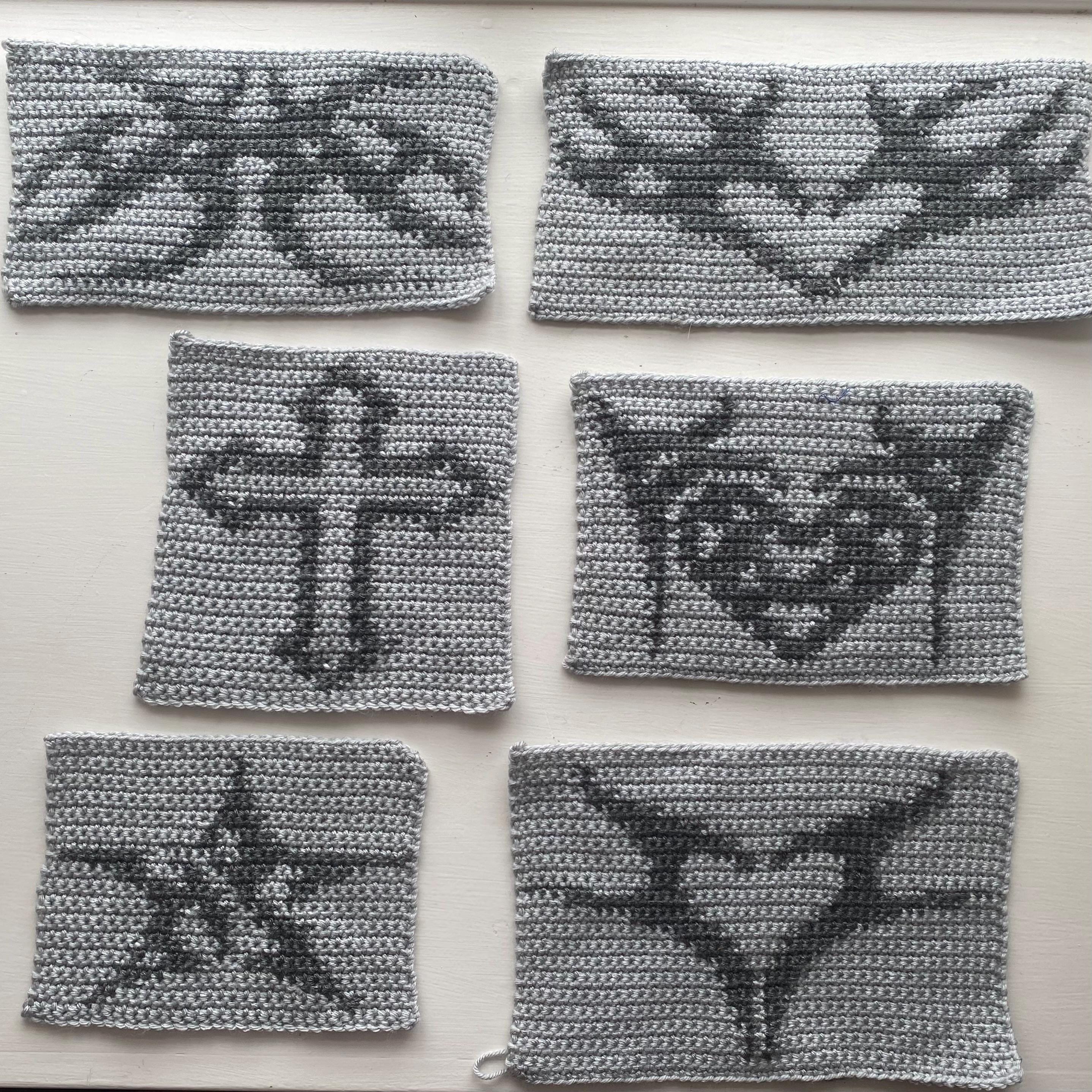 Y2K Cybersigilism Crochet Graphghan Patterns Pixel Grids (PDF