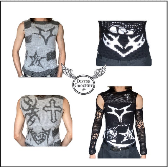Y2K Cybersigilism Crochet Graphghan Patterns Pixel Grids (PDF