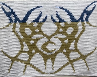 Y2K Cybersigilism Crochet Graphghan Pixel Grid (PDF Pattern)